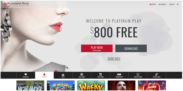 platinum play casino canada