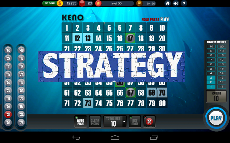 Keno strategy