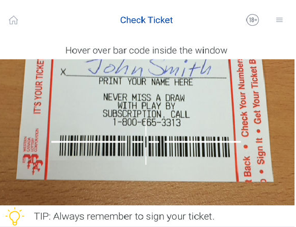 Check ticket with iPad
