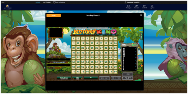 Play online keno Canada