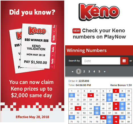 How to claim prize for Keno in BC Canada