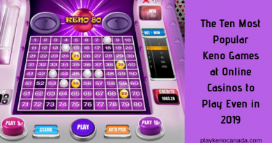 The Ten Most Popular Keno Games at Online Casinos to Play Even in 2019