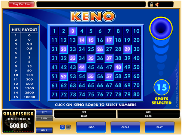 Keno game online