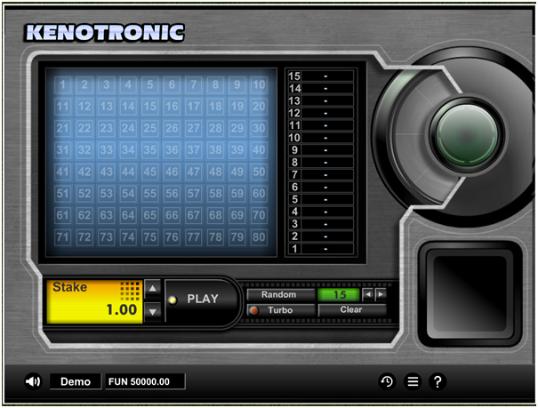 Kenotronic free keno game