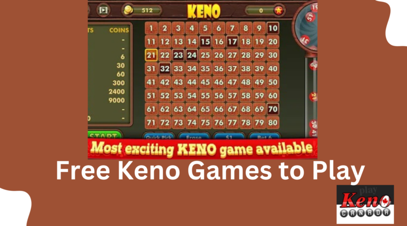 free keno games to play