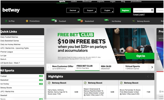 Betway sports promotions