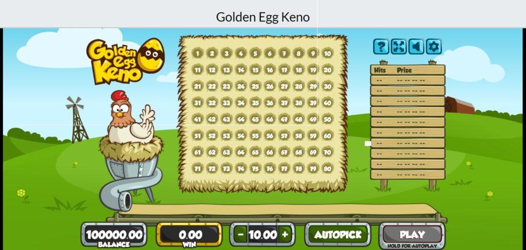 Golden Egg Keno Game